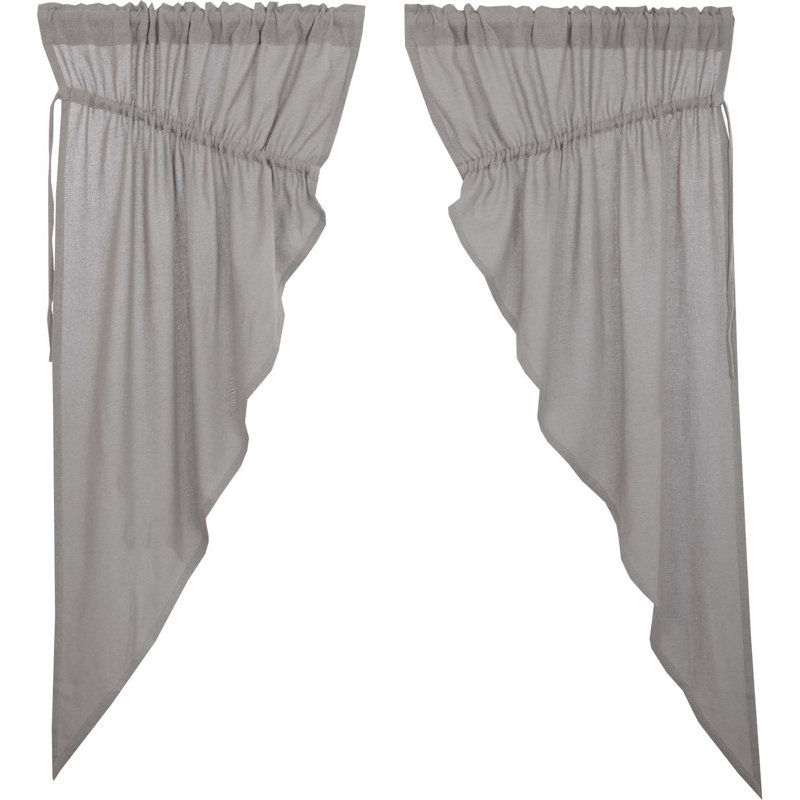 Braynon 100% Cotton Semi Sheer Curtain Pair, 36" W x 63" L