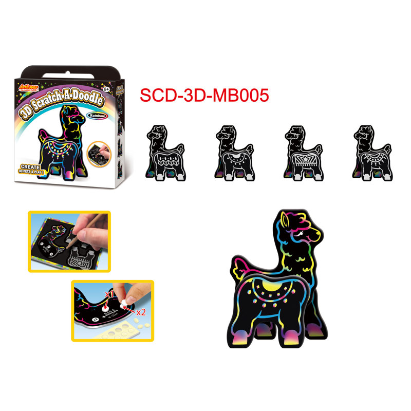 3D Scratch a Doodle Liama