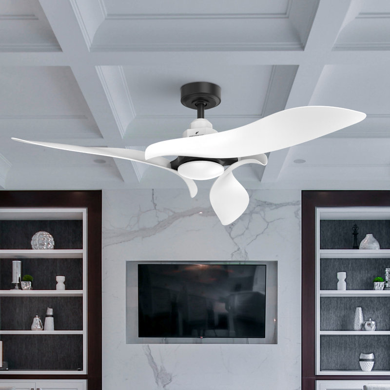 54" 3 - Blade Ceiling Fan With LED Lights And Remote Control Included
