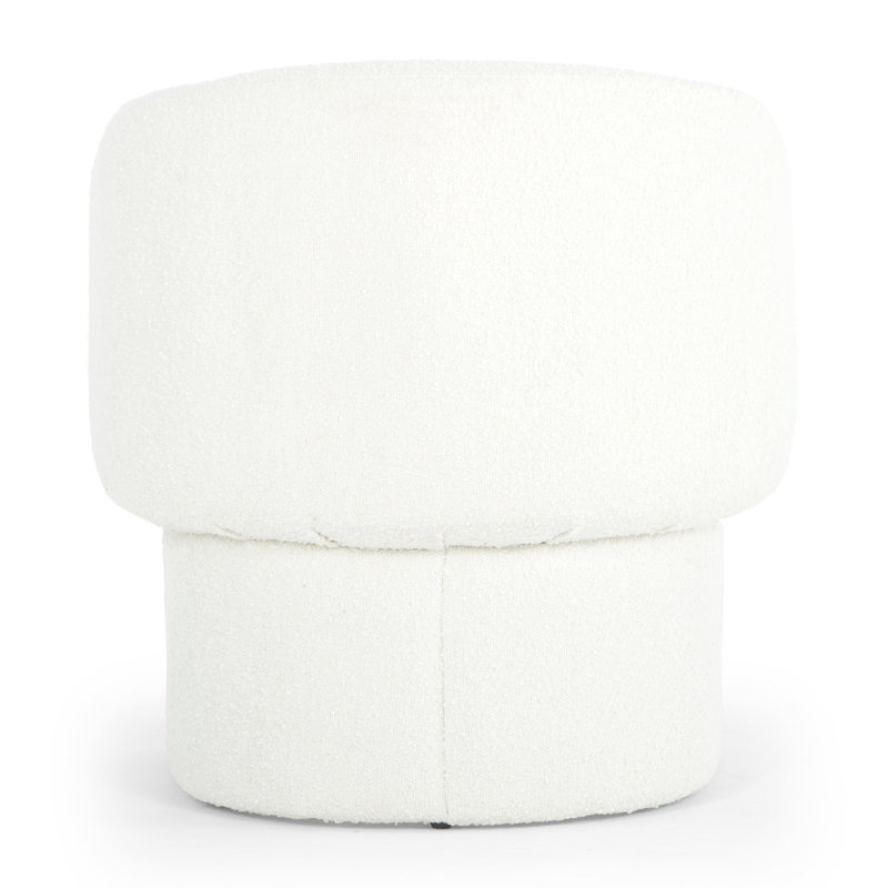 Jessie Accent Chair, White  Velvet