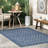 Kadisha Geometric Blue Indoor / Outdoor Area Rug-505431860