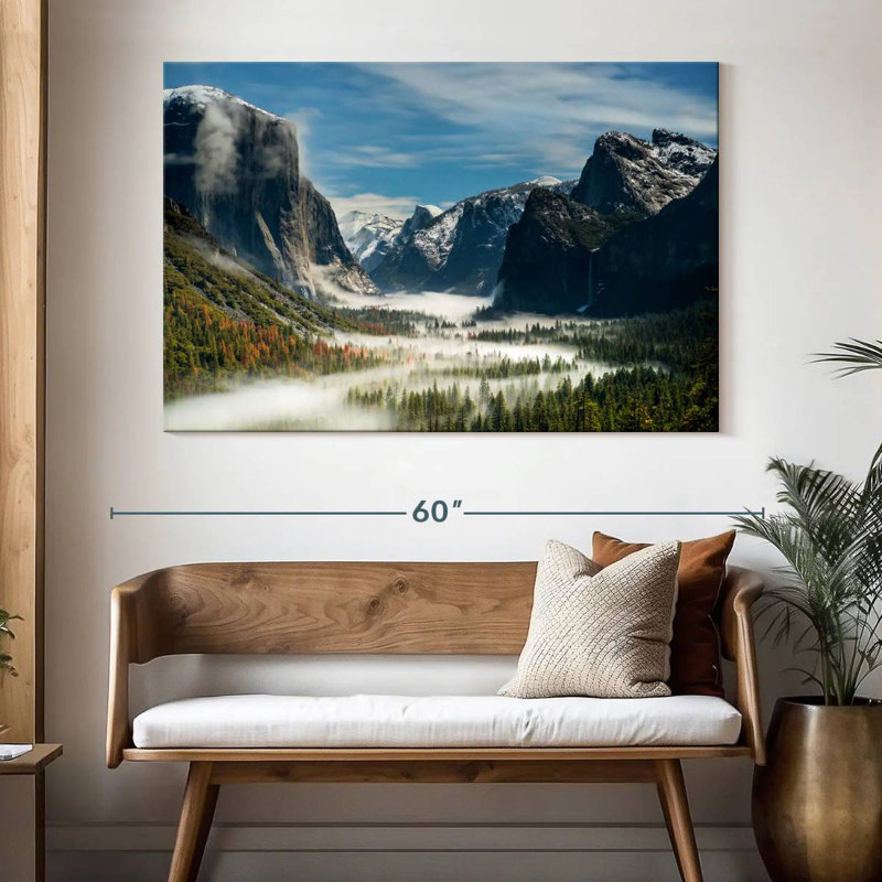 Alvord Yosemite Fog Valley, H 34 po x l 51 po