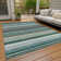 Machine Washable Indoor/Outdoor Husby ACN2218 Striped Rug