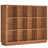 12 Cube Storage Organizer, 41" Large Bookshelf With Curved Edge, Wood Floor Standing 3-Tier Cubby Bookcase W/Base, Modern Display Storage Cabinet For Living Room, Office-163322573-160441337