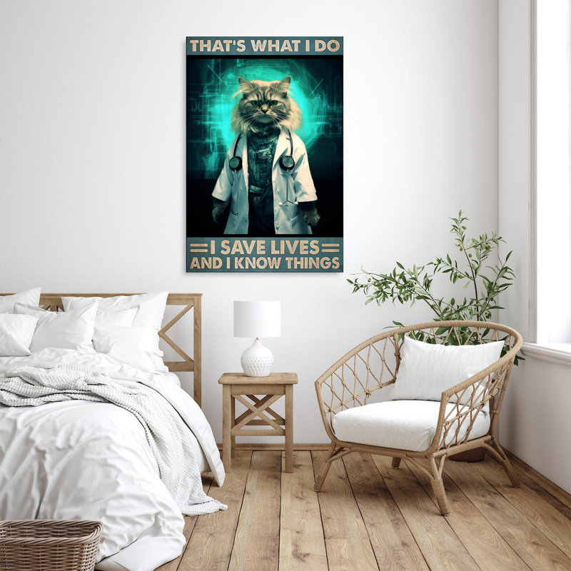 «Iyonna Cat Doctor I Save Lifes On Canvas», impression, H 20 po x l 16 po x P 1,25 po