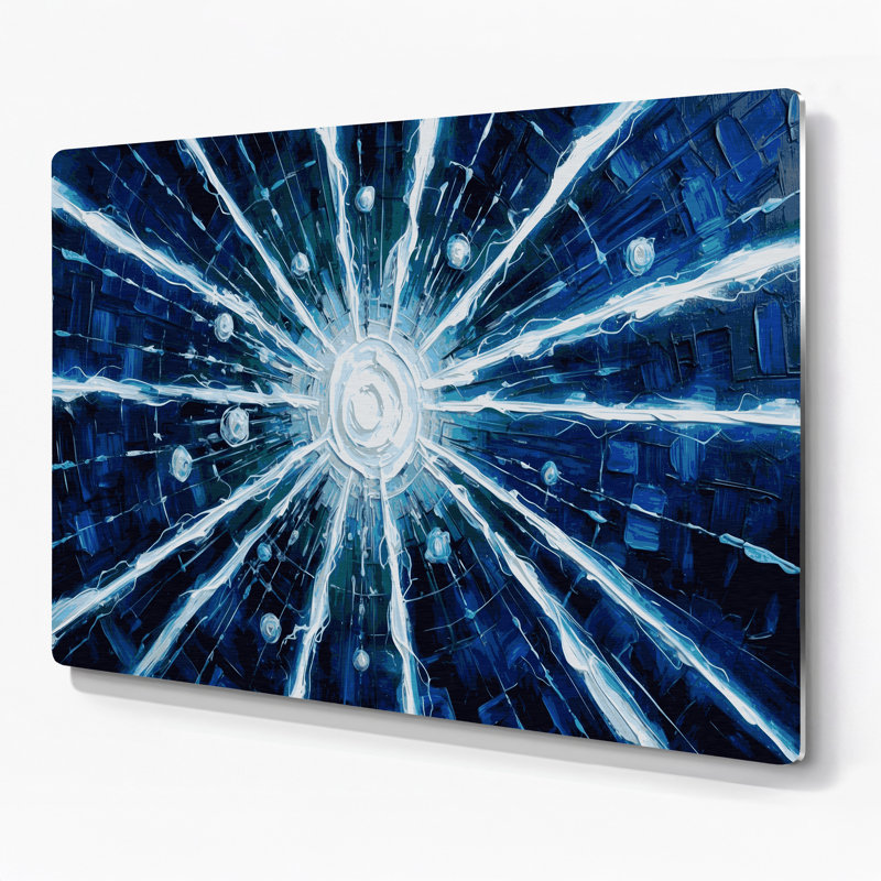 Art mural bleu Sci Fi Energy, H 96 po x l 120 po x P 0,05 po
