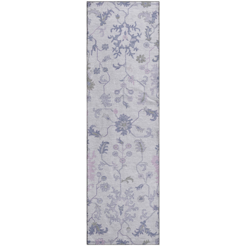 Premium Machine Washable Crestover AMF1854 Global Rug, Runner 2'3" x 7'6"