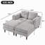 Méridienne moderne de 53,5 po avec accoudoirs double couche-686121872