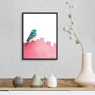 Oiseau sur Rose-reproduction d’art sur toile