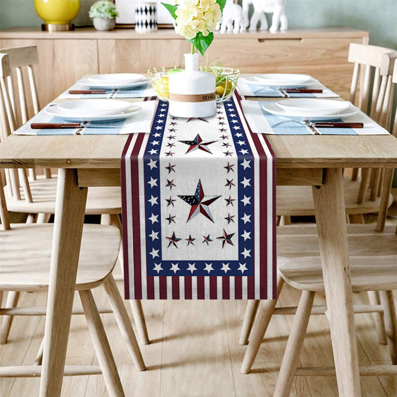 Chemin de table rectangulaire en polyester Gurmail