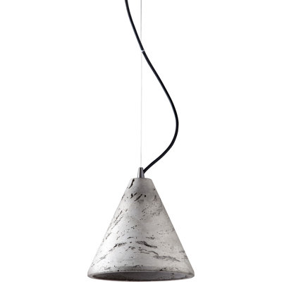 Bowie 1 - Light Concrete Grey Cone Pendant