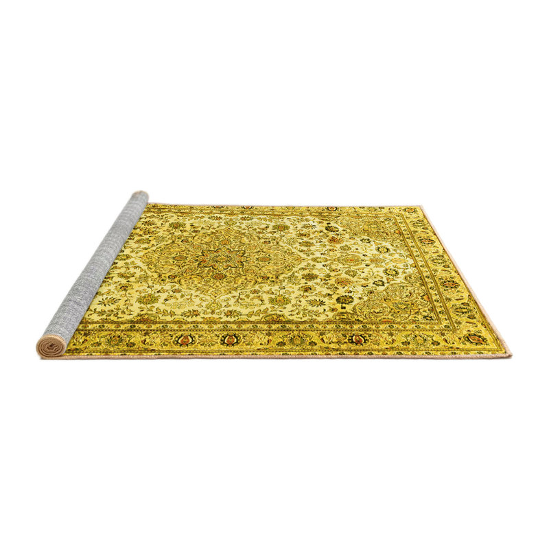 Chanon Washable Oriental Indoor Rug, Round 7'