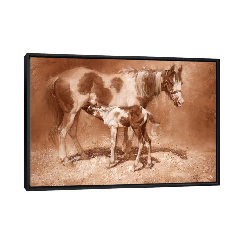 « sienna paint », impression sur toile, H 18 po x l 26 po x P 1,5 po, Toile avec cadre noir, Pas de tapis