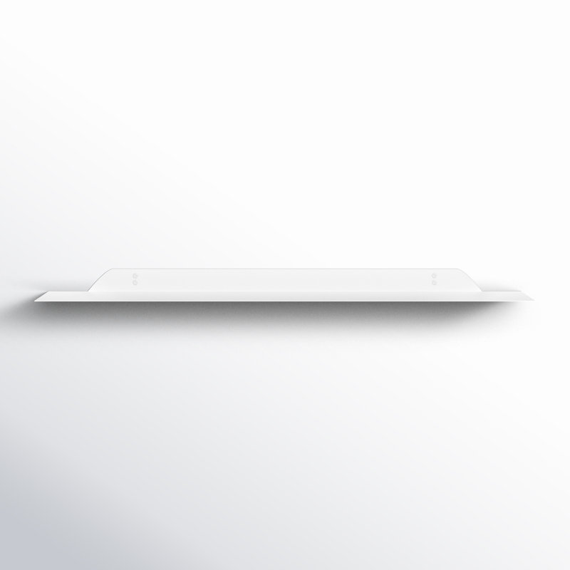 Maja Metal Floating Shelf, White, 1.75" H x 36" W x 6" D