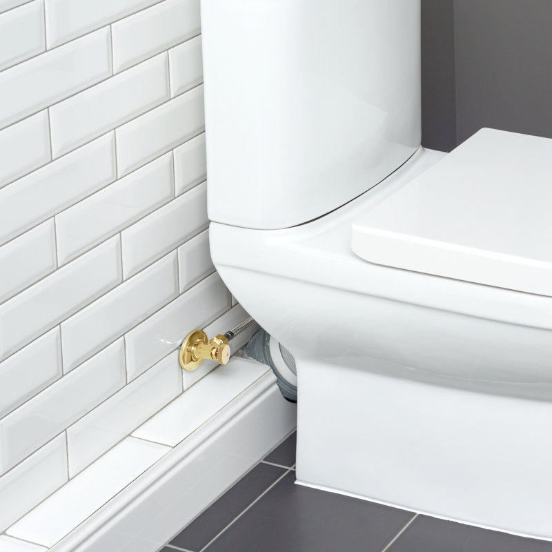 Trousse d'alimentation pour robinet et toilette 5/8 po x 3/8 po x P 20 po avec robinet d'arrêt à angle rond 1/4 de tour
