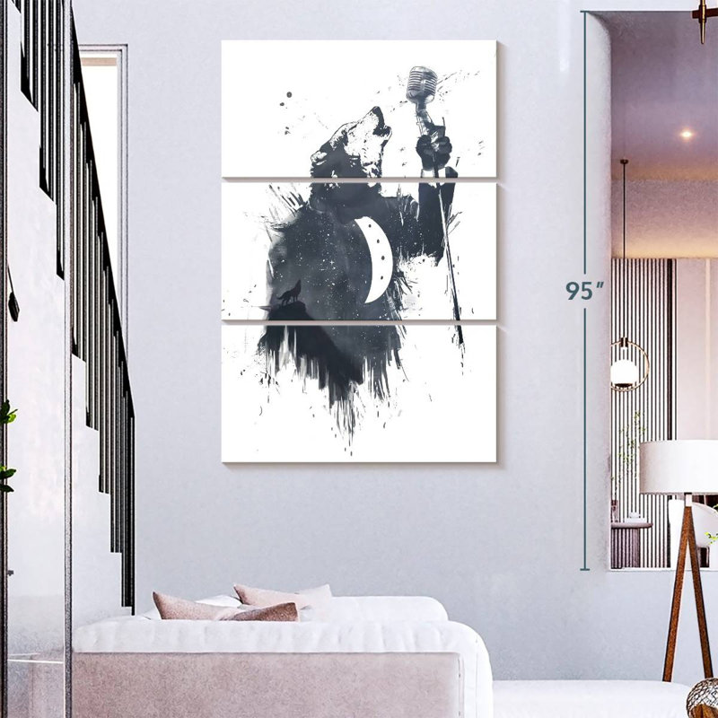 Brampt Wolf Song I, 74" H x 48" W
