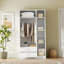 Armoire-penderie 3 portes avec tiroirs et armoire, blanc