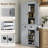 Kitchen Pantry, 4 Doors, 3 Adjustable Shelves, Large Drawer, Gray - Create Extra Storage 72" Shelves & Generous Internal Options