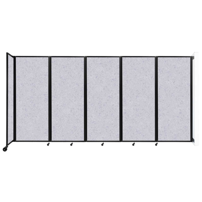 11 - Cloison pliante à panneaux, 7, Gris marbre, L 234 po x H 72 po x P 12 po
