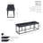 Olmsted Faux Leather Bench with Metal Legs-1437296594