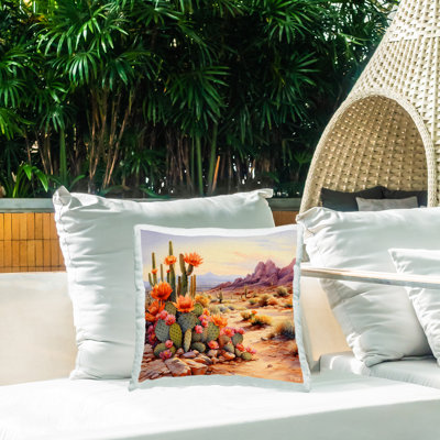 Coussin d'extérieur Southwestern Cactus Bunches