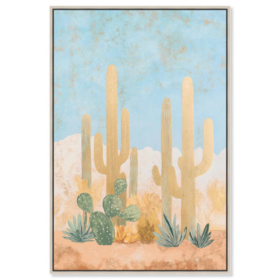 «Cactus Canvas Modern Landscape» par Art Remedy