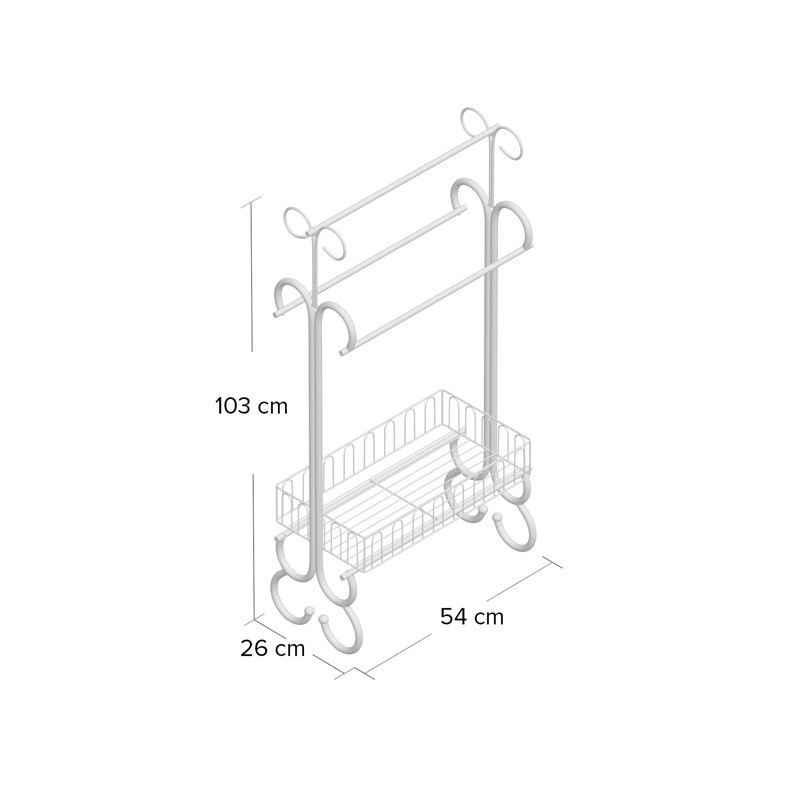 Mckay 3 Freestanding Towel Rack, Black