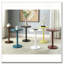 Table d'appoint ronde en bois bleu sarcelle