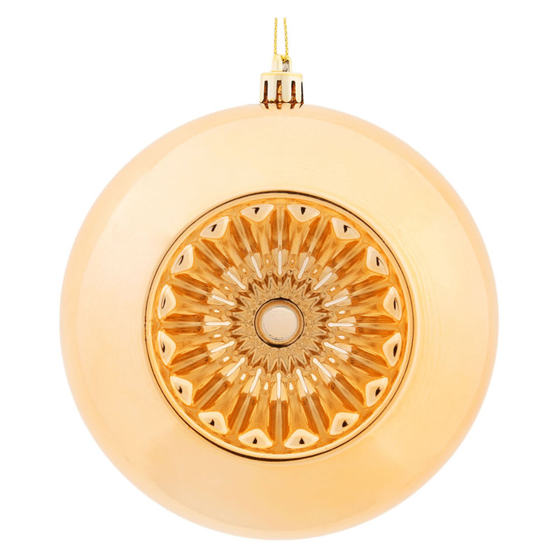 Ornement boule 4,75 "étoile brillante Brite, Café latté