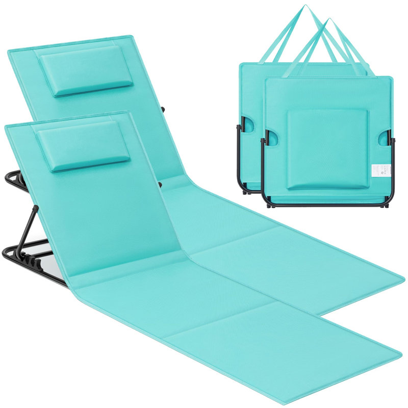 Canisha 55cm Long Reclining Single Chaise, Lake Blue