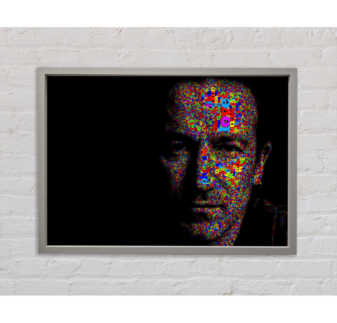 Bono In Colour - Einzelner Bilderrahmen Kunstdrucke auf Leinwand