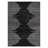 Malica Geometric Machine Woven Polypropylene Area Rug in Black/Ivory-97696957