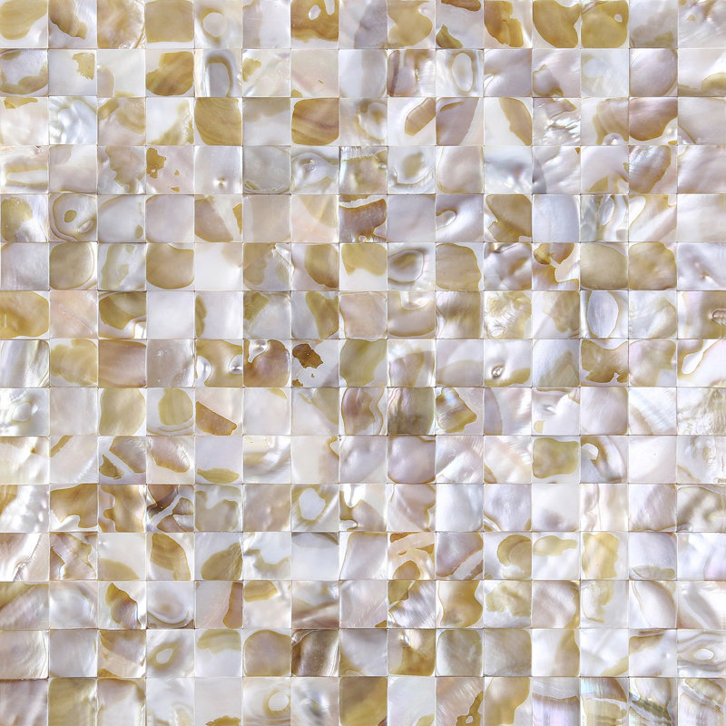 Carreau de mosaïque murale 0,75 "x 0,75", Beige