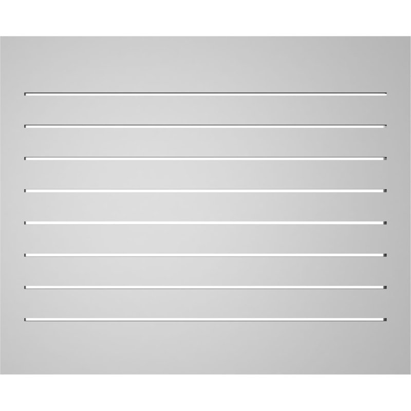 Évent à pignon fonctionnel en uréthane rectangulaire à fixation en surface, brun clair apprêté, H 28 po x l 34 po x P 2 po