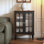 Modern Minimalist Glass Door Accent Cabinet
