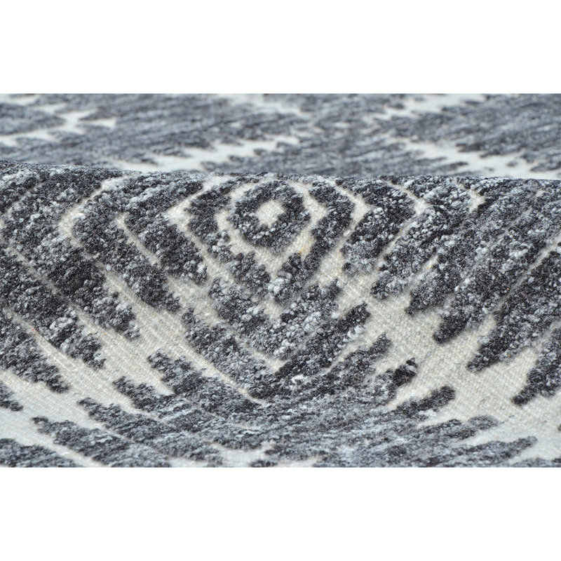 Geometric Area Rug in Ivory, Rectangle 8' x 10'