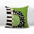 Chartreuse / noir / blanc cassé abstrait