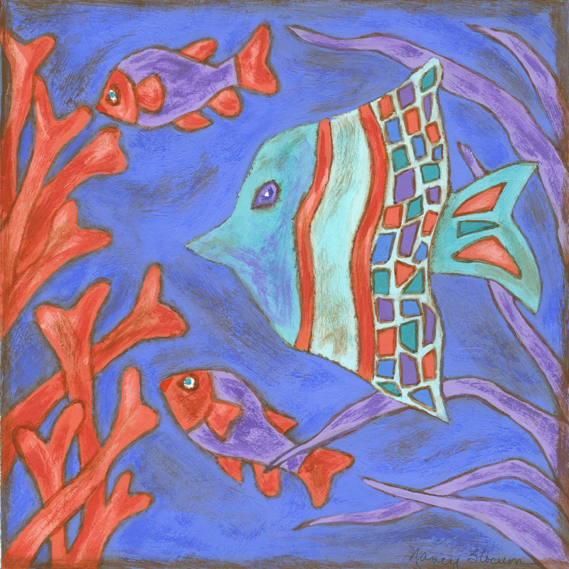 Pop Fish III, H 12 po x l 12 po x P 1 po