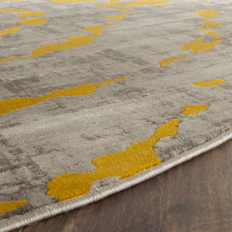 Lenexa Performance Abstract Rug, Round 6'7"
