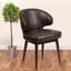 Chaise de salle d'attente en cuir avec structure en bois Dedo-24678728