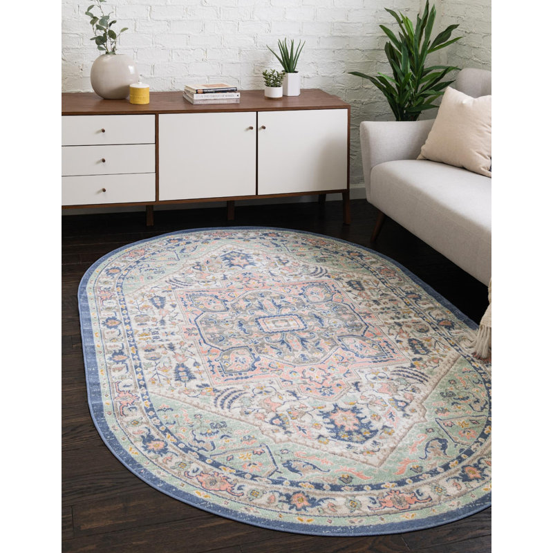 Matthei Oriental Indoor Rug, Oval 5' x 8'