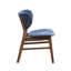 2 chaises bleues d'appoint - Mid-Century moderne, eau, huile Scratch confortable, siège au fini noyer moderne, eau, Scratch, finition, chaise de salle à manger-171038107