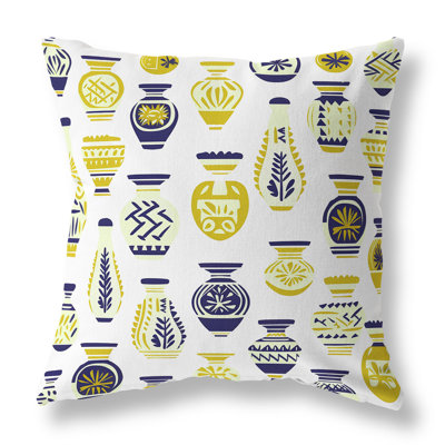 Mystical Pottery Outdoor Reversible Throw Pillow