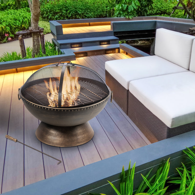 Alica Round Steel Wood Burning Smokeless Fire Pit