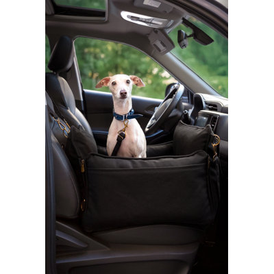 Noah & Paw Dog Car Seat Carrier, Small Dog Car Seat for Small Medium Pets with Harness Clip, 4x Safety Feature, Booster Travel Bed, Waterproof Washable, Orthopedic Foam Filling, Canvas Collection_x000D_