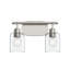 Ensemble de meuble-lavabo en nickel brossé à deux lumières Reines-127379888