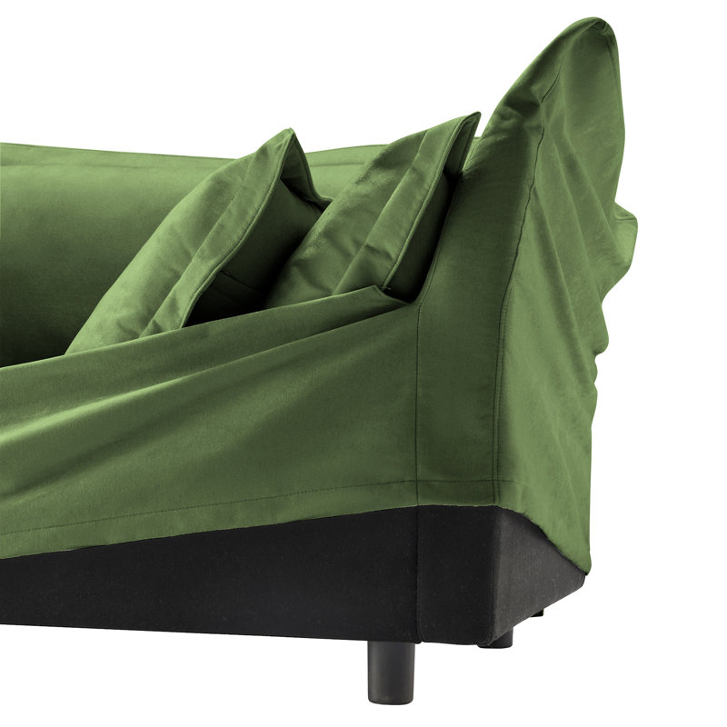 Canapé sans accoudoirs Koala, Chenille verte