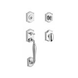 Westcliff Handleset with Single Cylinder Deadbolt and Door Knob and Rosette