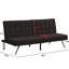 Lit multifonctionnel, structure en bois, pieds en acier inoxydable, stable, structure en faux lin d'une largeur de 33,23 po
