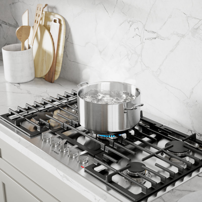 500 Series 36" Gas Cooktop, 5 Burner in Stainless Steel